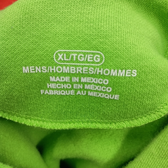 Lime green SEATTLE SOUNDERS raise your scarves  pull over hoodie size men's XL - Picture 5 of 13